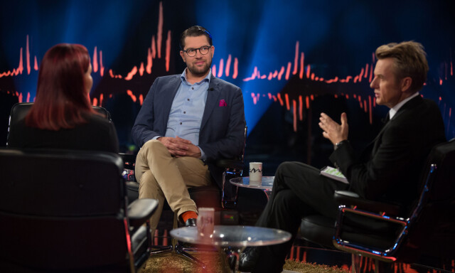 image: Sverigedemokraternas leder på Skavlan: Det pågår en kulturkrig i Sverige